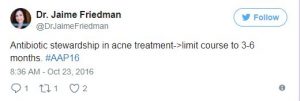 Friedman acne blog tweet2